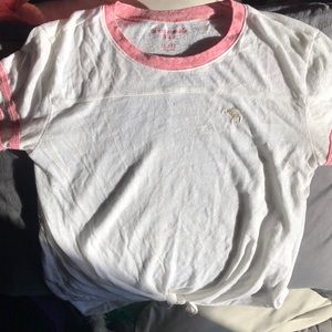 Pink and white Abercrombie shirt